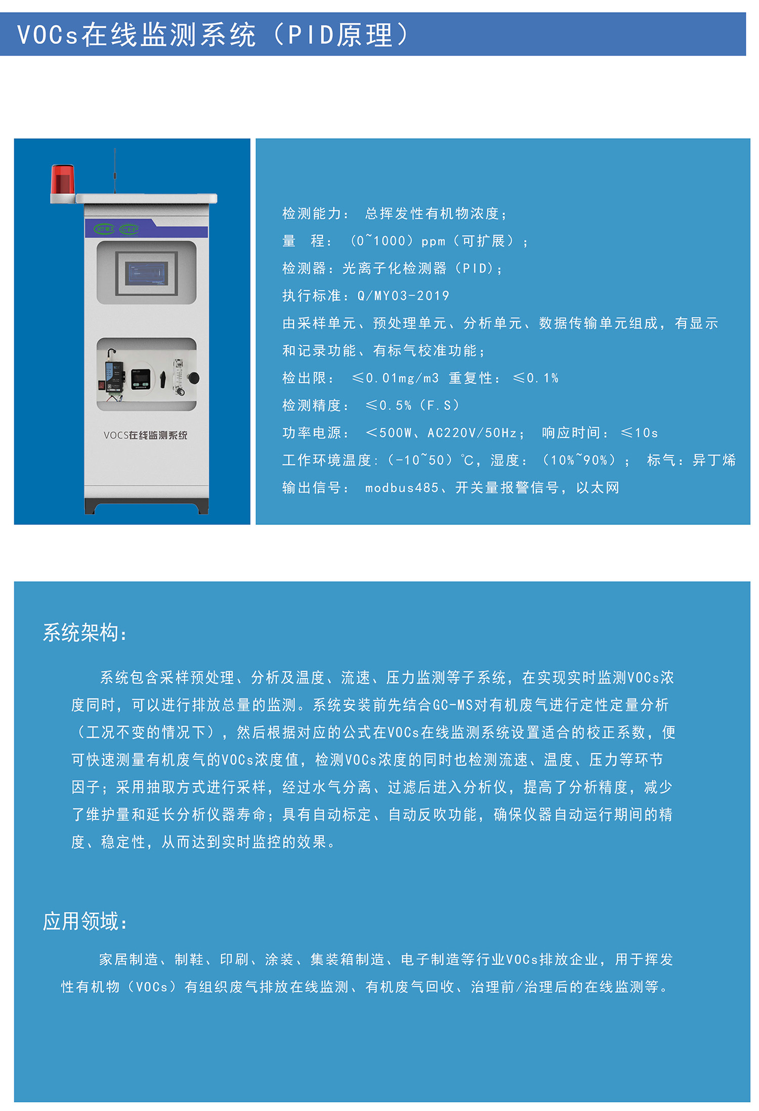 PID原理VOCs固定污染源监测